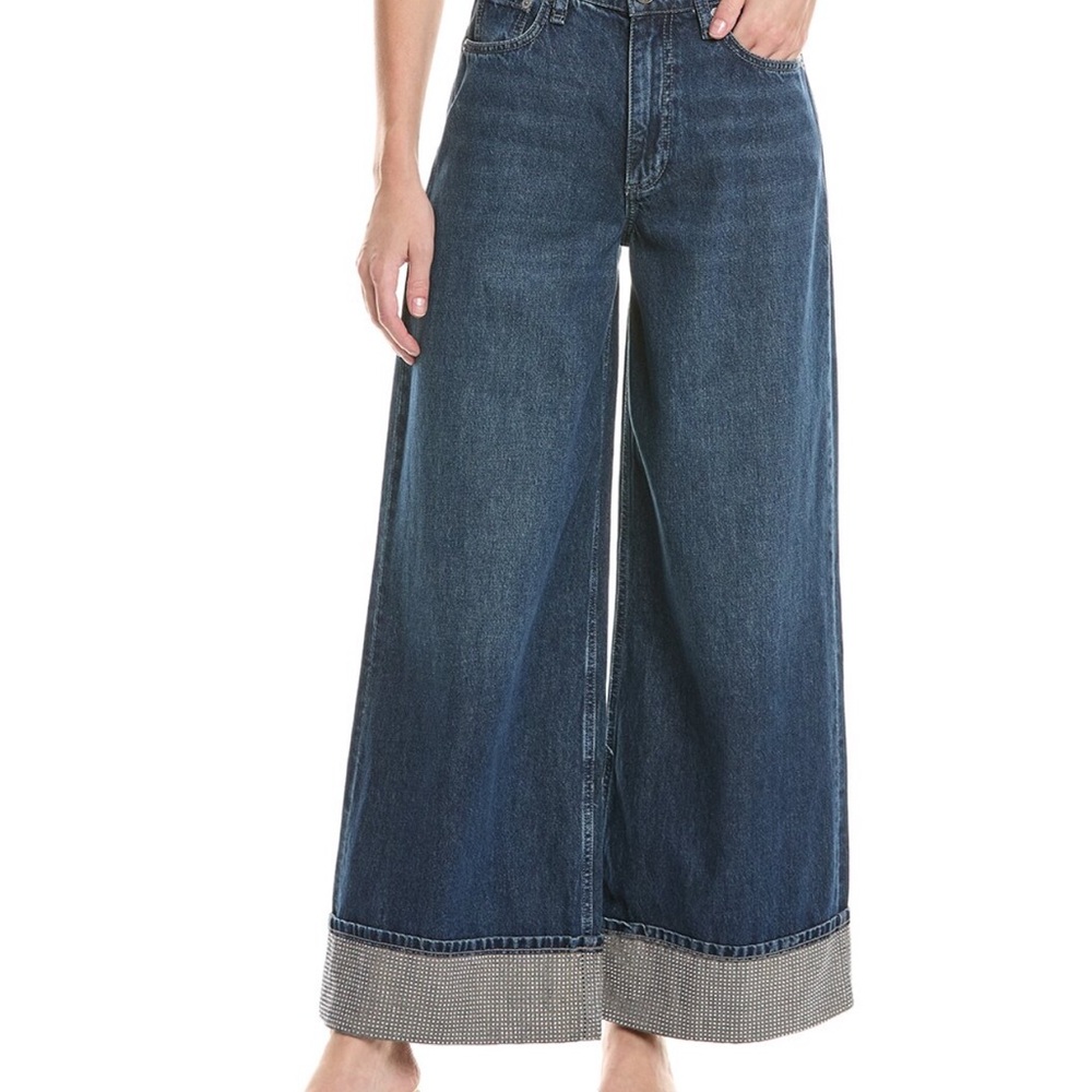 rag & bone Dark Blue Flare Jeans - Picture 1 of 2